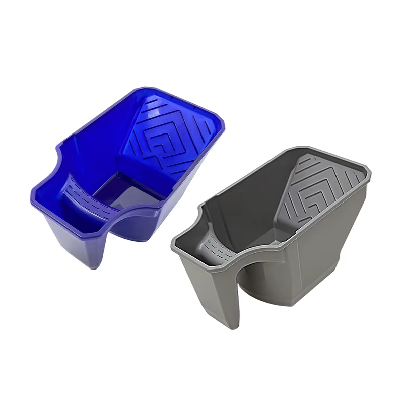 Tasse à peinture portative de 4 pouces avec support de rouleau-matériau PP Durable