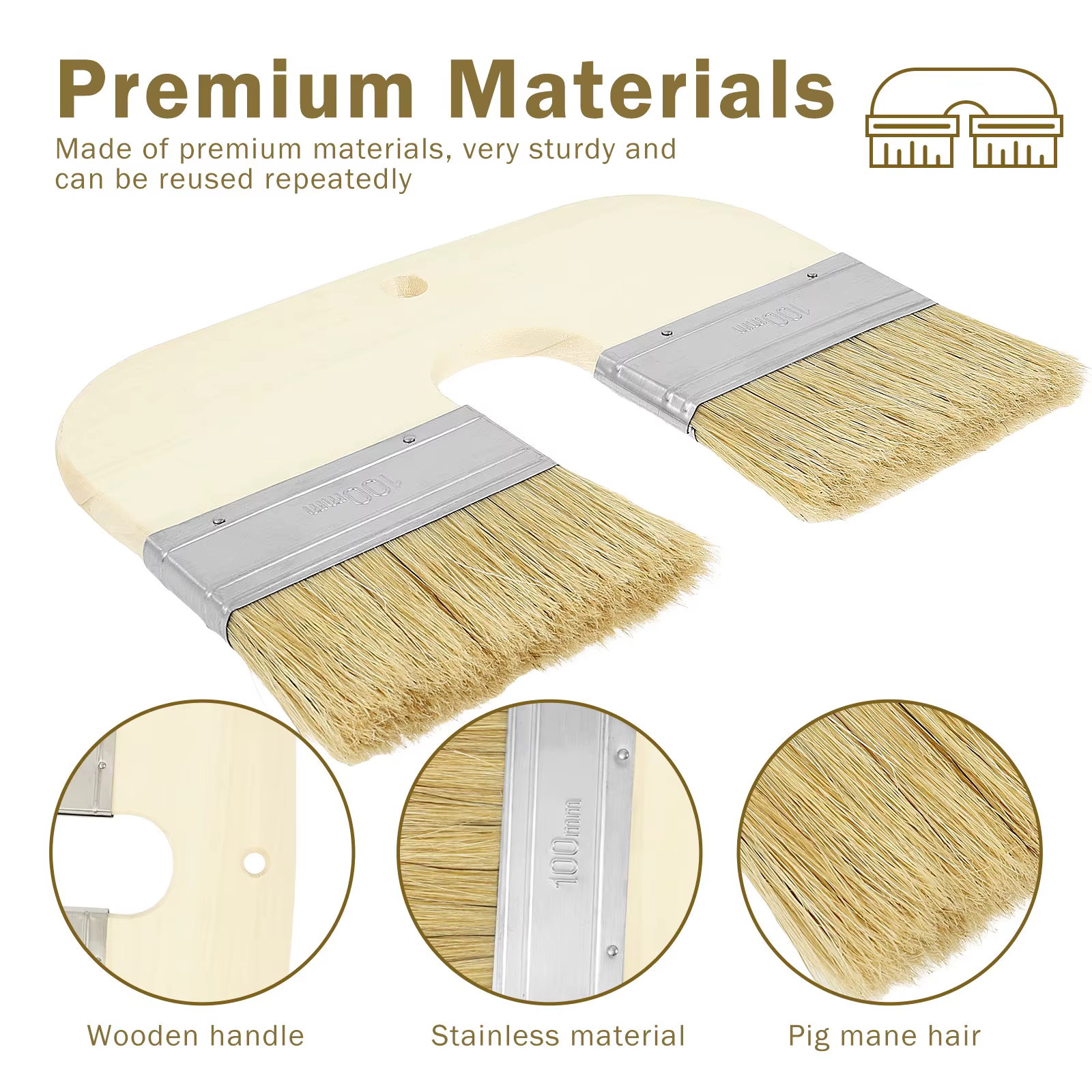 Double pinceau professionnel à Double tête