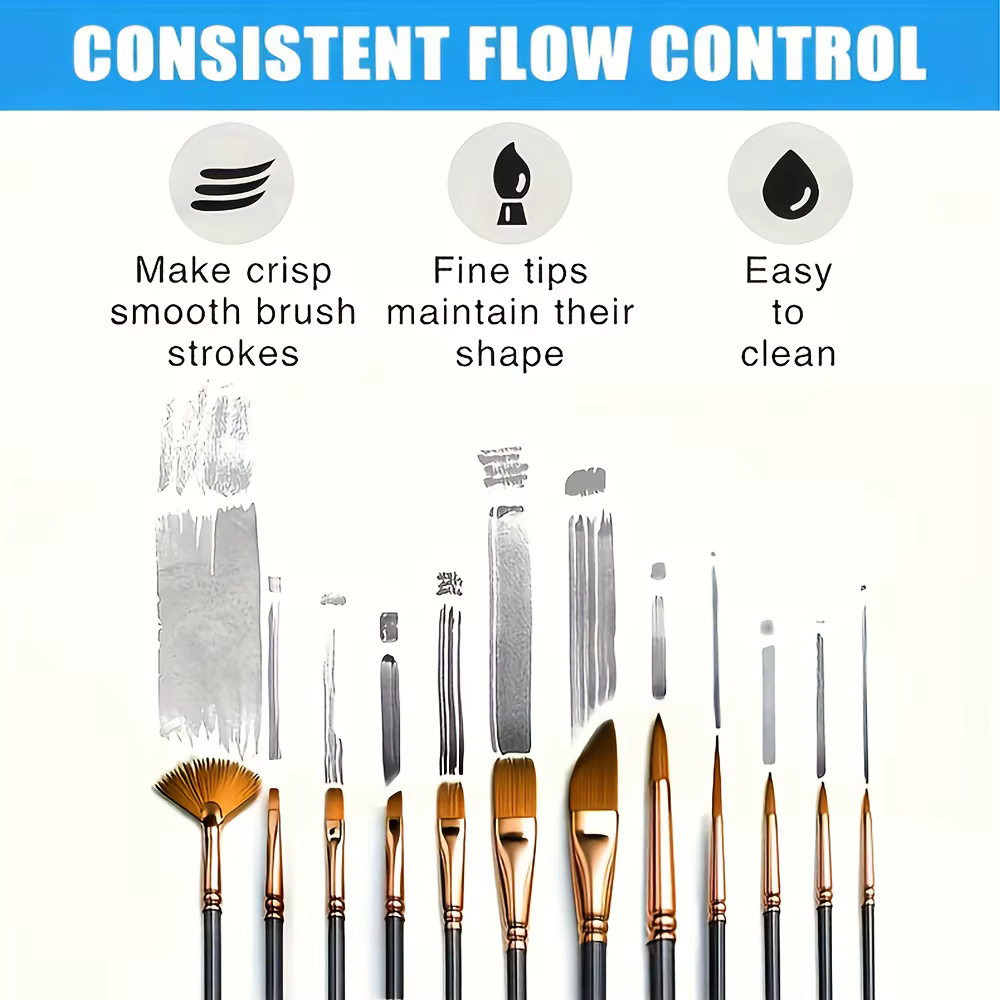 Ensemble de pinceaux de peinture professionnels pour artistes