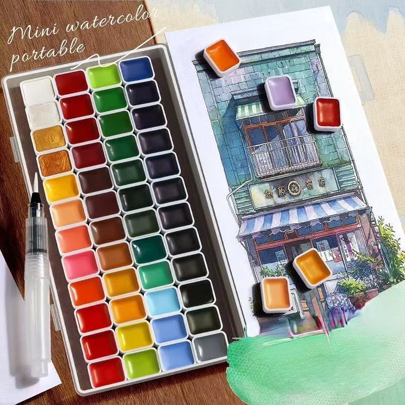 Couleurs granulantes d'aquarelle pour artistes