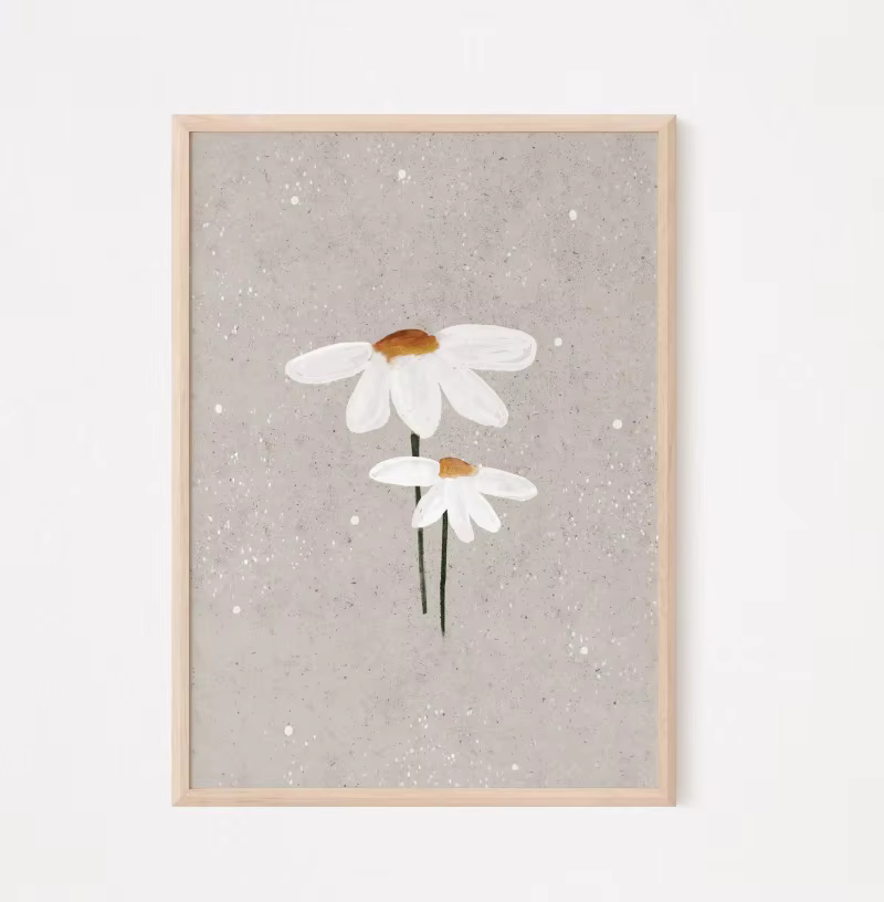 Affiche ours canard, fleur bohème chambre d'enfants