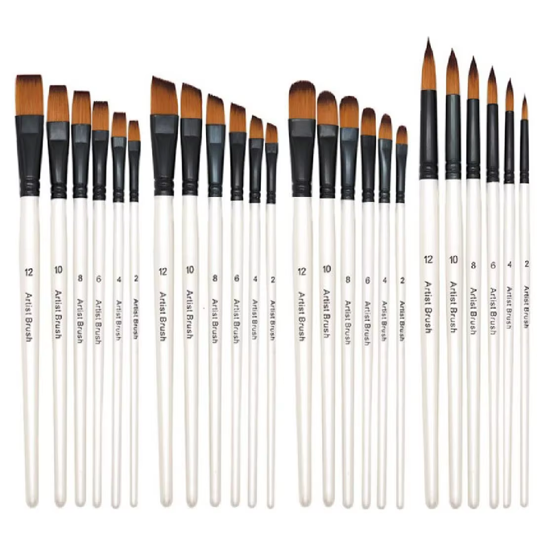 BOMEIJIA pinceaux ensemble rond Angle plat Filbert acrylique aquarelle huile Gouache brosse