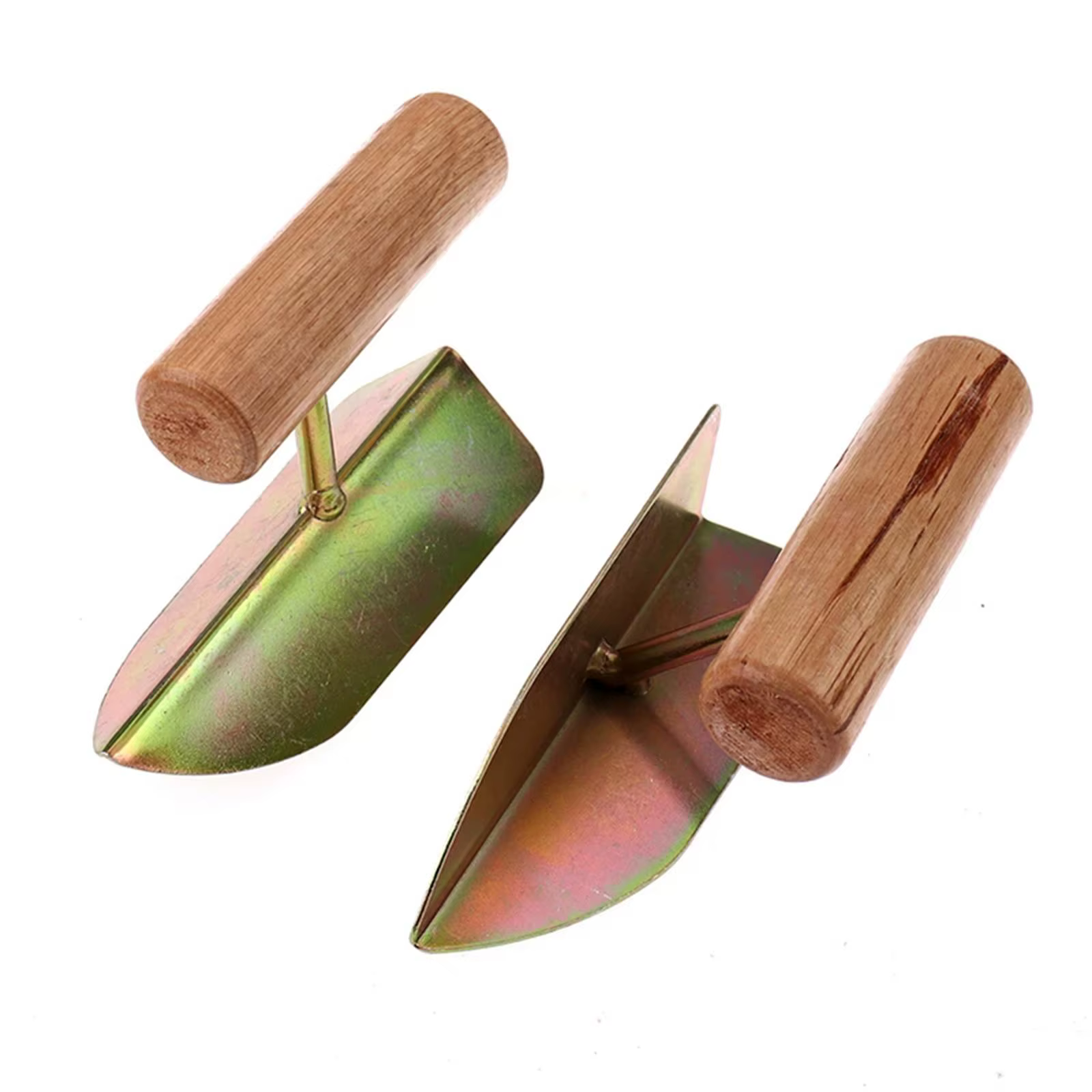 Truelle d'angle pour cloisons sèches avec manche en bois