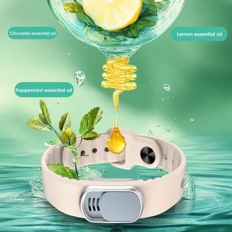 Bracelets anti-moustiques à l'huile végétale naturelle, pour enfants et adultes, imperméables, longue durée, Protection contre les insectes en plein air et en été