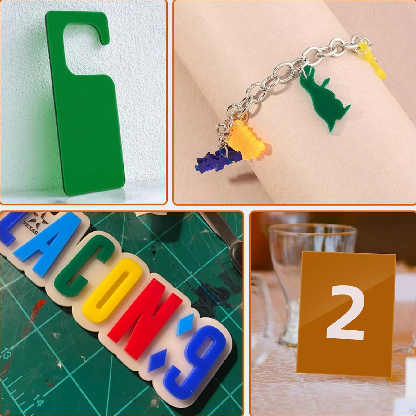 Ensemble de 10 panneaux en acrylique – idéal pour les projets de bricolage