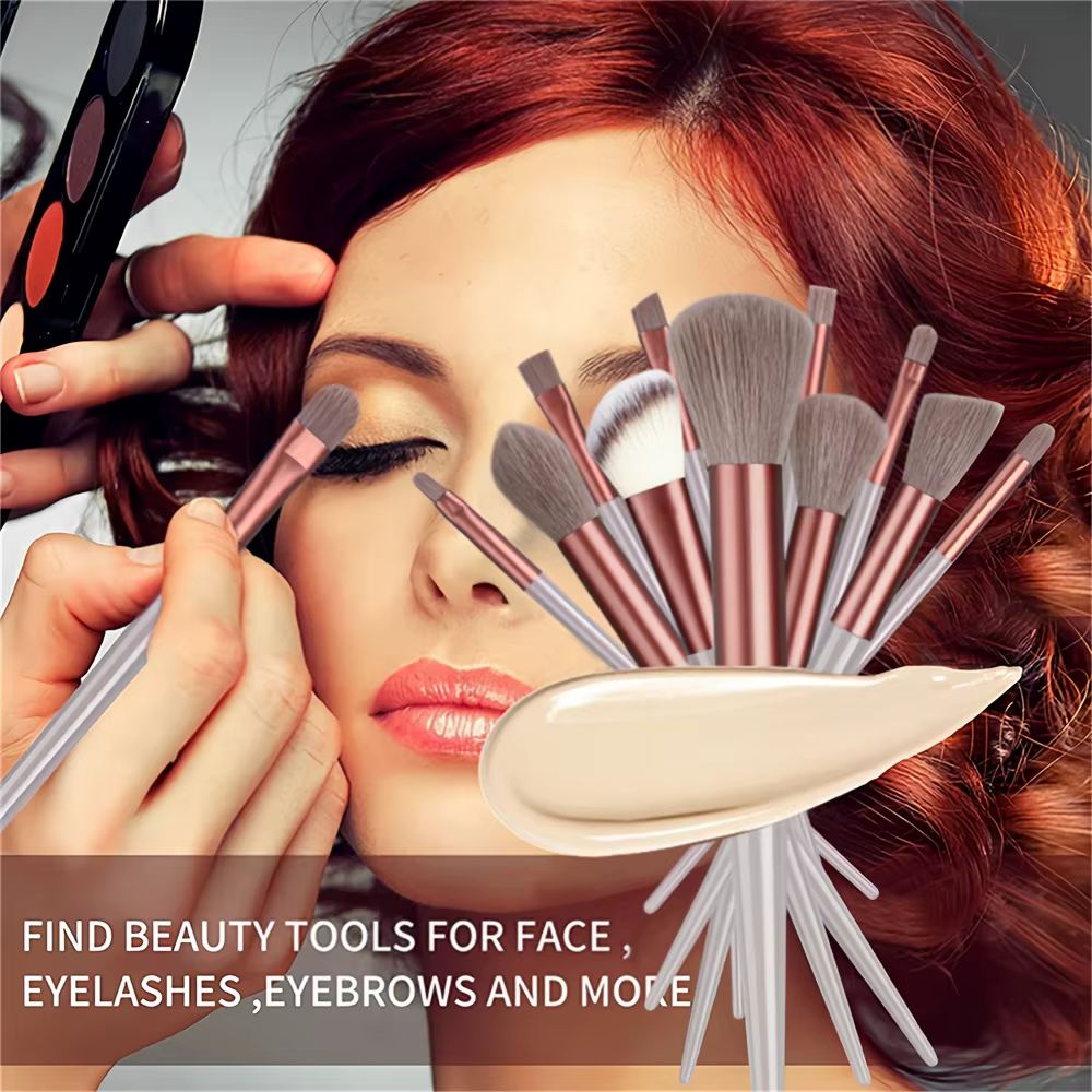 Ensemble de pinceaux de maquillage professionnels - Pinceaux cosmétiques doux et moelleux pour le fond de teint, la poudre, les fards à paupières et le blending, outils de beauté
