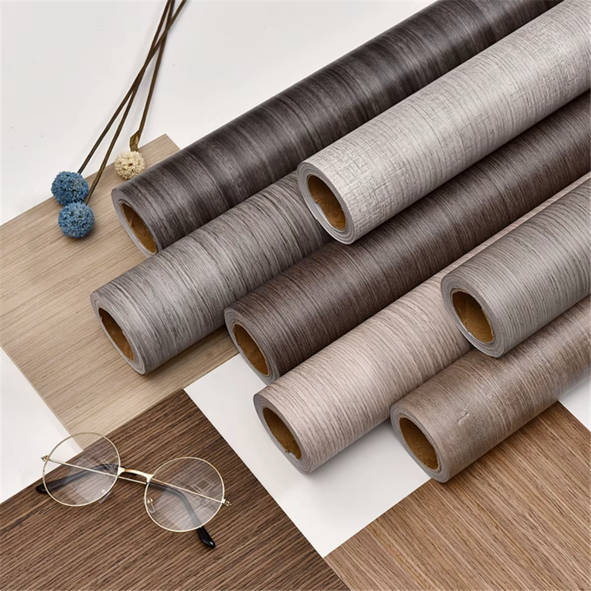 Rouleau de papier peint auto-adhésif en vinyle imperméable de 6M