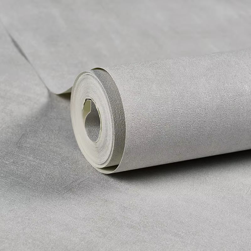 Papier peint couleur ciment gris clair