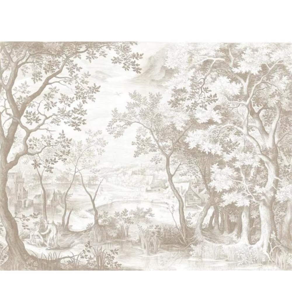 Papier peint de paysage de forêt française européenne personnalisée