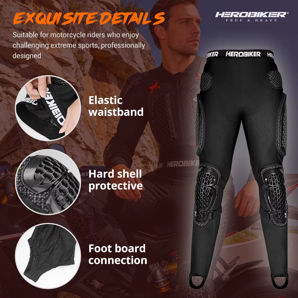 Pantalon de moto pour homme, anti-chute, pantalon de course de motocross, pantalon de moto résistant à l'usure, pantalon de moto avec protection des hanches
