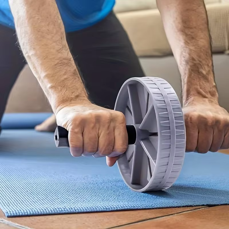 Rouleau d'entraînement abdominal silencieux domestique, roue d'exercice abdominale pour l'entraînement, la musculation, la taille et l'amincissement, 1PC