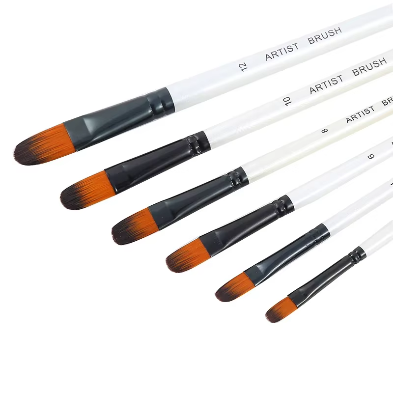 BOMEIJIA pinceaux ensemble rond Angle plat Filbert acrylique aquarelle huile Gouache brosse