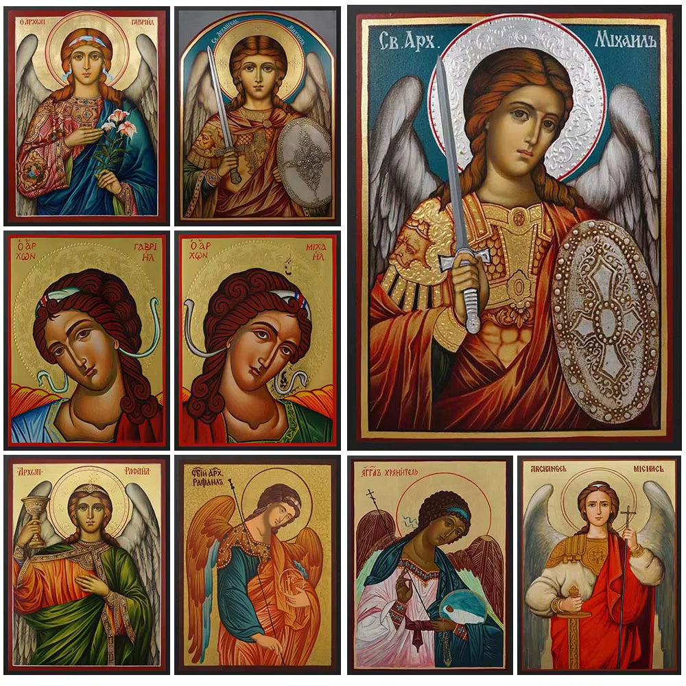 Saint Michael orthodoxe archange Gabriel Religion images murales pour salon affiche nordique mur Art toile peinture sans cadre