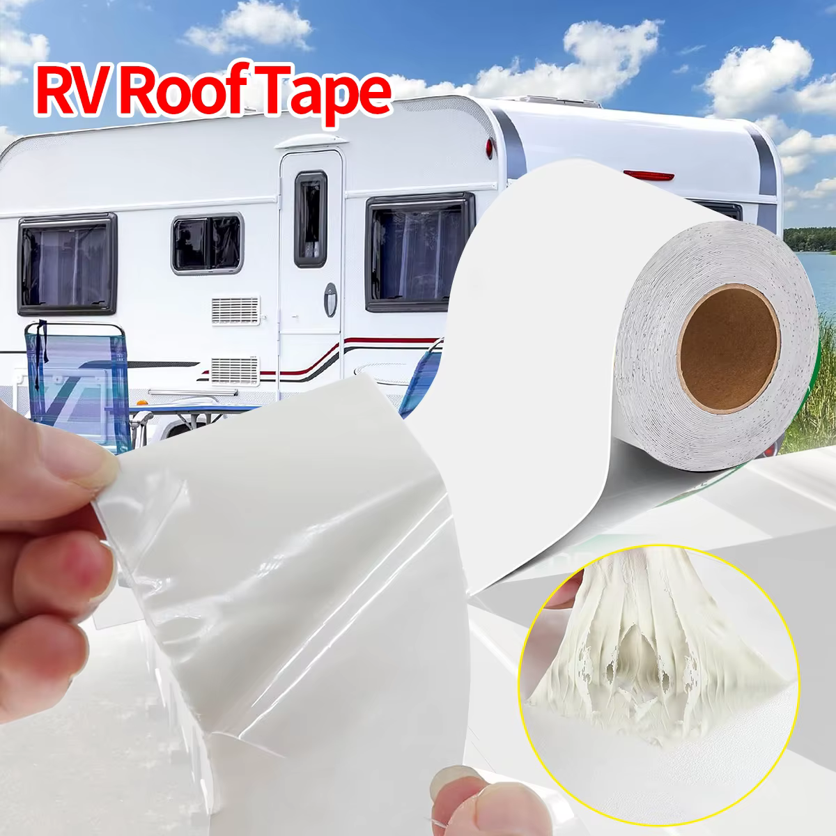 Ruban de réparation de fuite de toit de camping-car