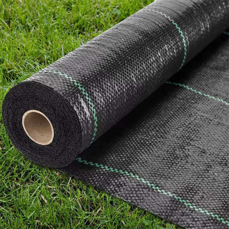 Toile de paillage robuste pour jardins extérieurs – Tissu non tissé anti-mauvaises herbes – Rouleau