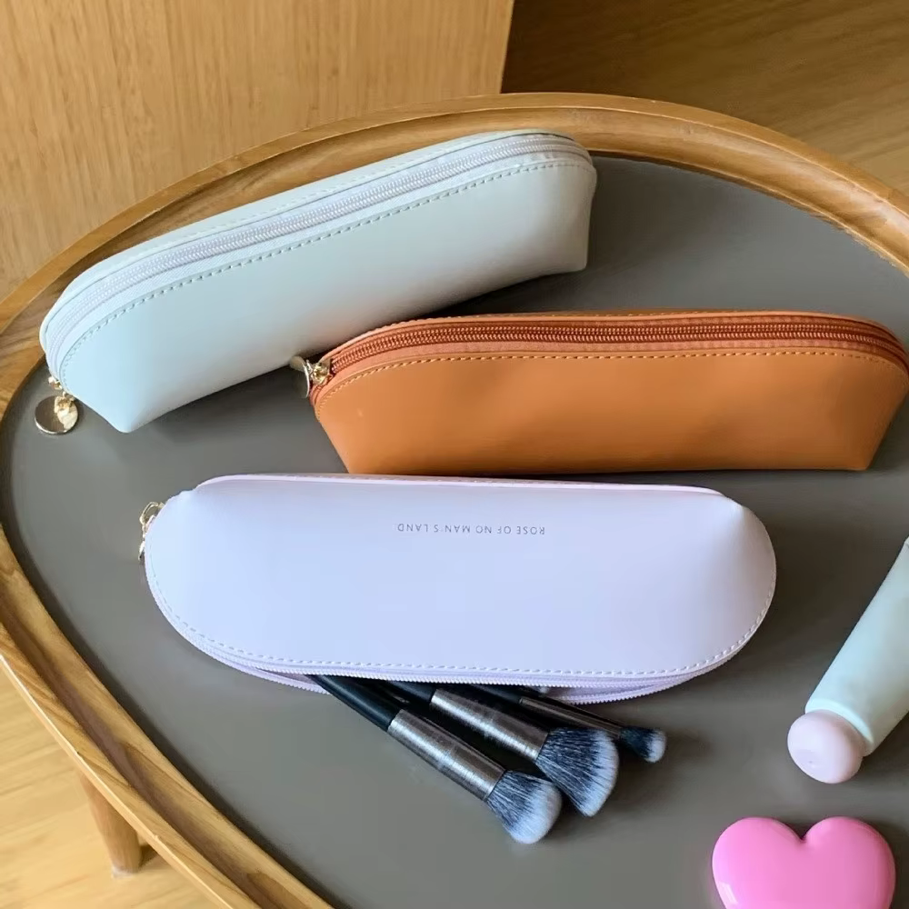 Sac de rangement pour pinceaux de maquillage en cuir PU, étui de protection, porte-pinceaux cosmétiques, pochette pour pinceaux de maquillage imperméable et anti-poussière