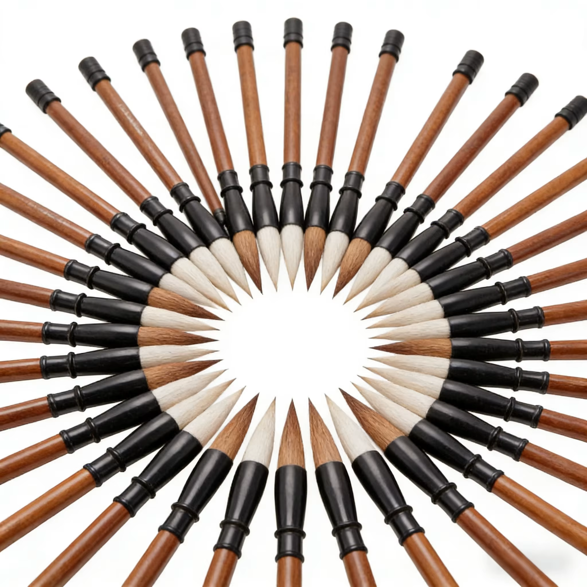 Lot de 10 pinceaux de peinture chinoise de haute qualité, style chinois, pour l'école et les fournitures artistiques