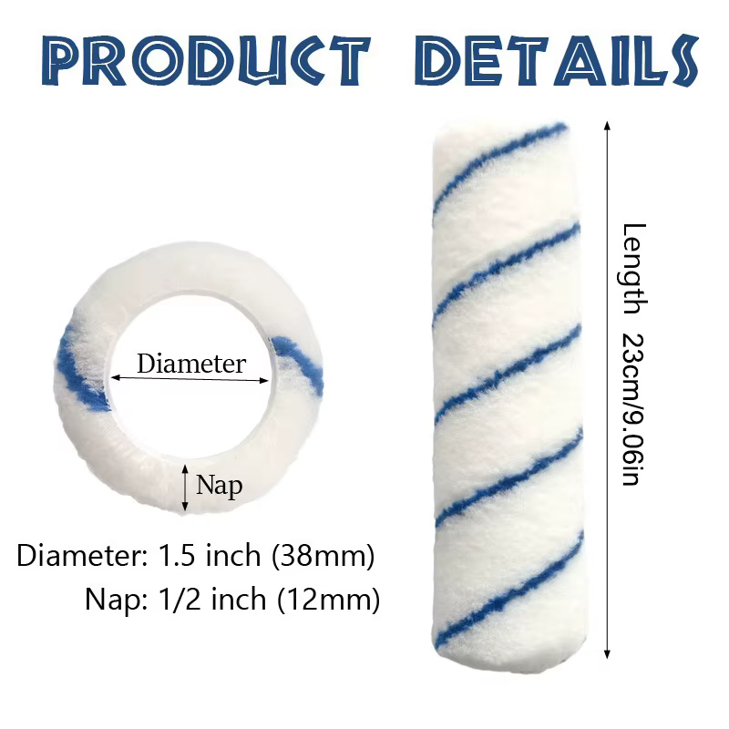 Rouleau de peinture en microfibre tissée