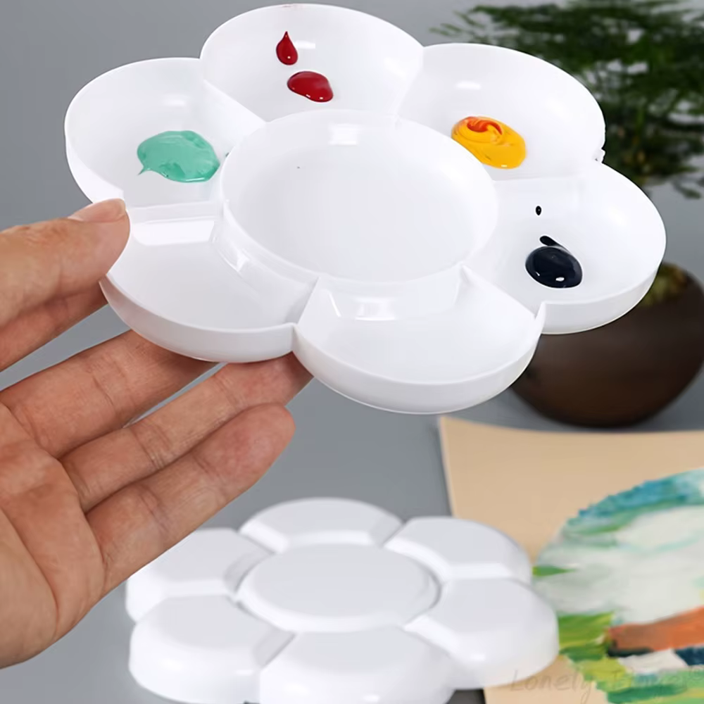 Palette ronde en plastique blanc