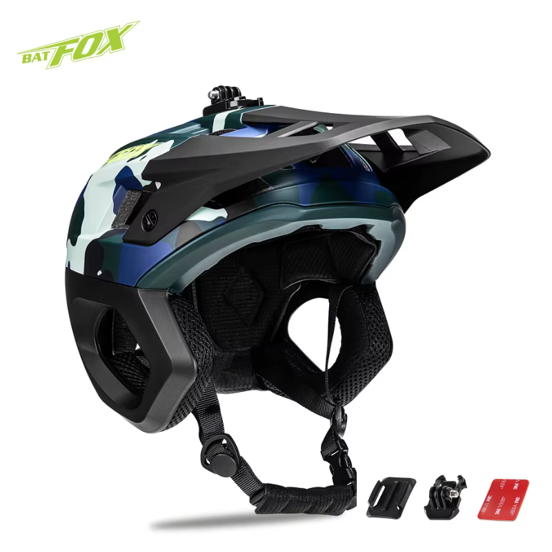 Casque de vélo BATFOX Summer 3/4 pour adultes, VTT, DH, BMX, certifié CE/EN1078, protection des oreilles, casque de sécurité pour vélo tout-terrain