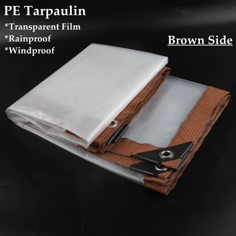 Bâche PE transparente imperméable personnalisable