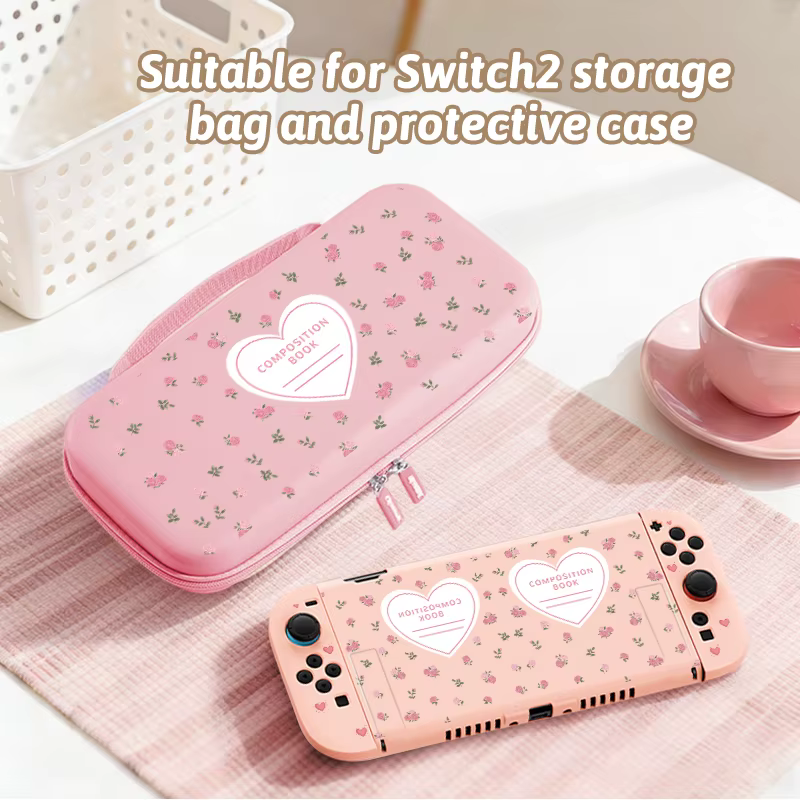 Coque de protection pour Switch 2 avec étui de transport portable, détachable, résistant aux rayures et aux chutes, accessoire de console de jeu