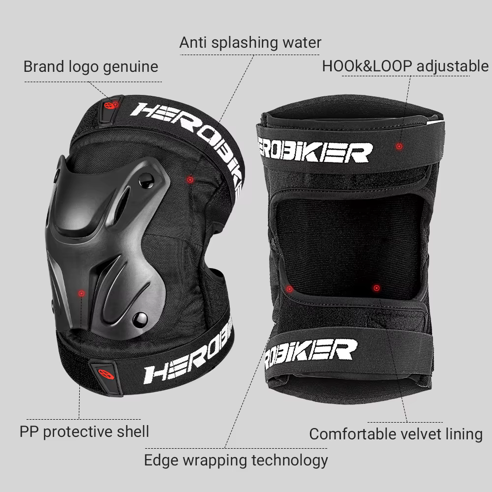 Protection des genoux et des coudes pour moto, équipement de protection des jambes pour quatre saisons, équipement de protection pour la conduite en plein air, 2 pièces