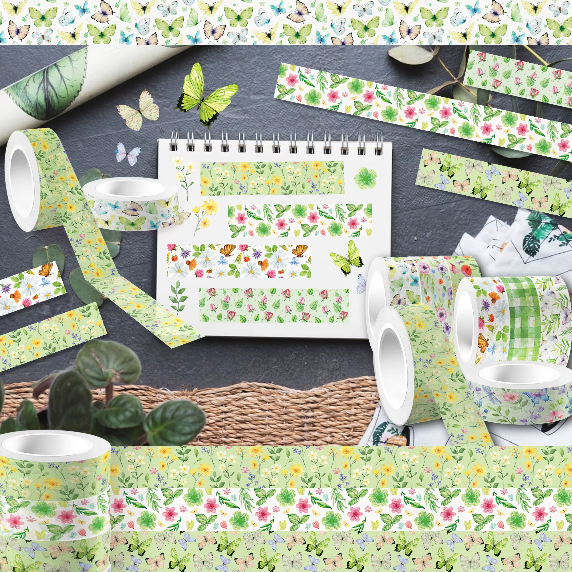 Ruban adhésif Washi à motif floral de printemps