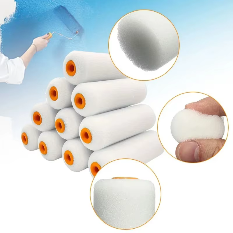 2 rouleaux de peinture en mousse durables de 100 mm