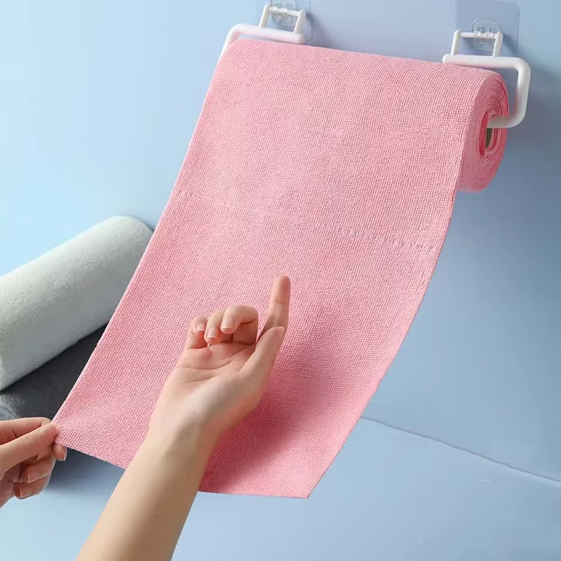 Rouleau de chiffons de nettoyage en microfibre détachables