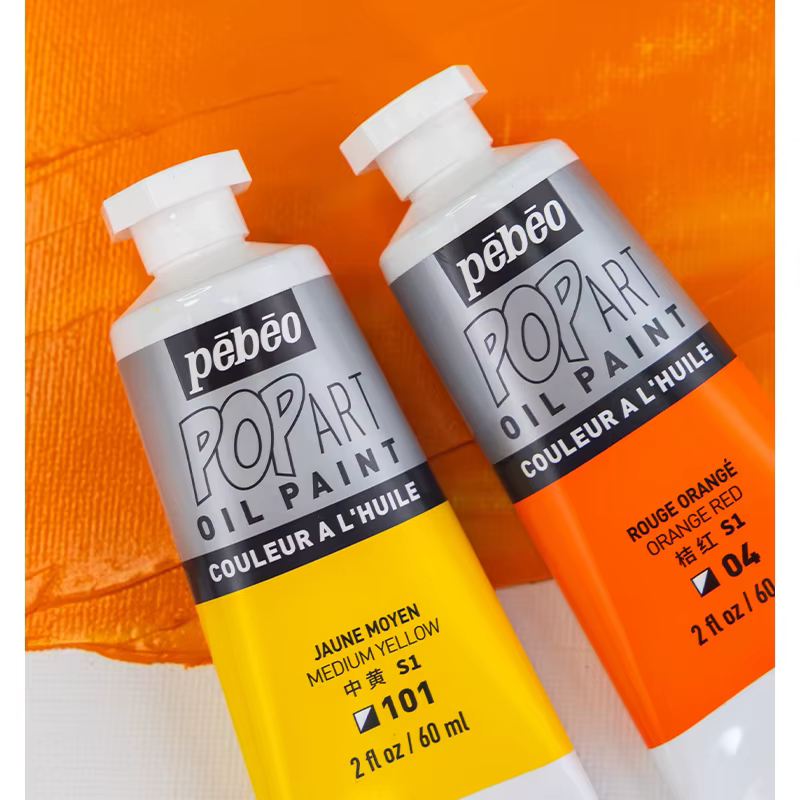 PEBEO POP ART peinture à l'huile 60ml 2fl oz tubulaire 45 couleurs résistant à la lumière étudiant artiste
